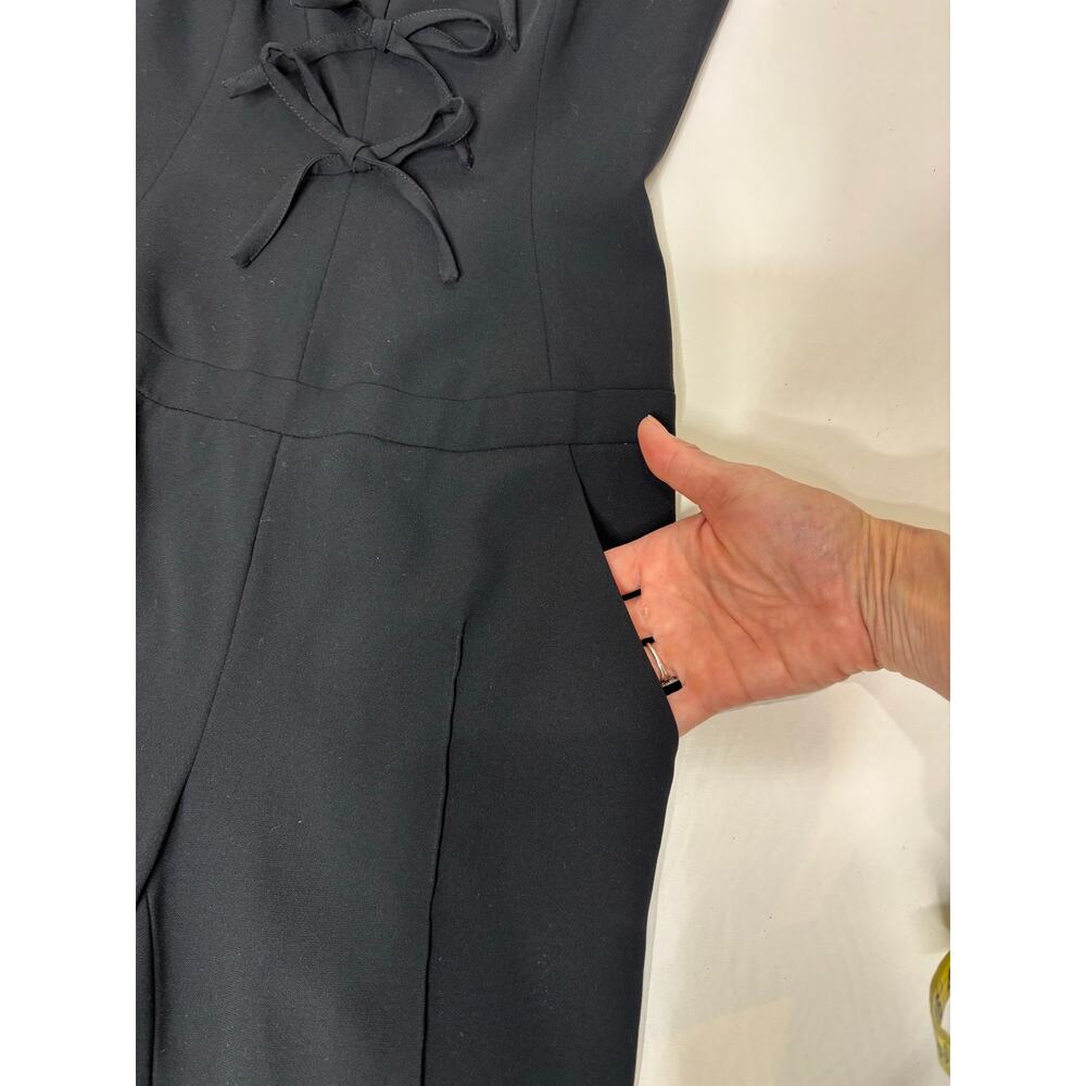 Moschino Vintage Cheap and Chic Sleeveless Bow Black Jumpsuit Black 6 - Picture 10 of 13